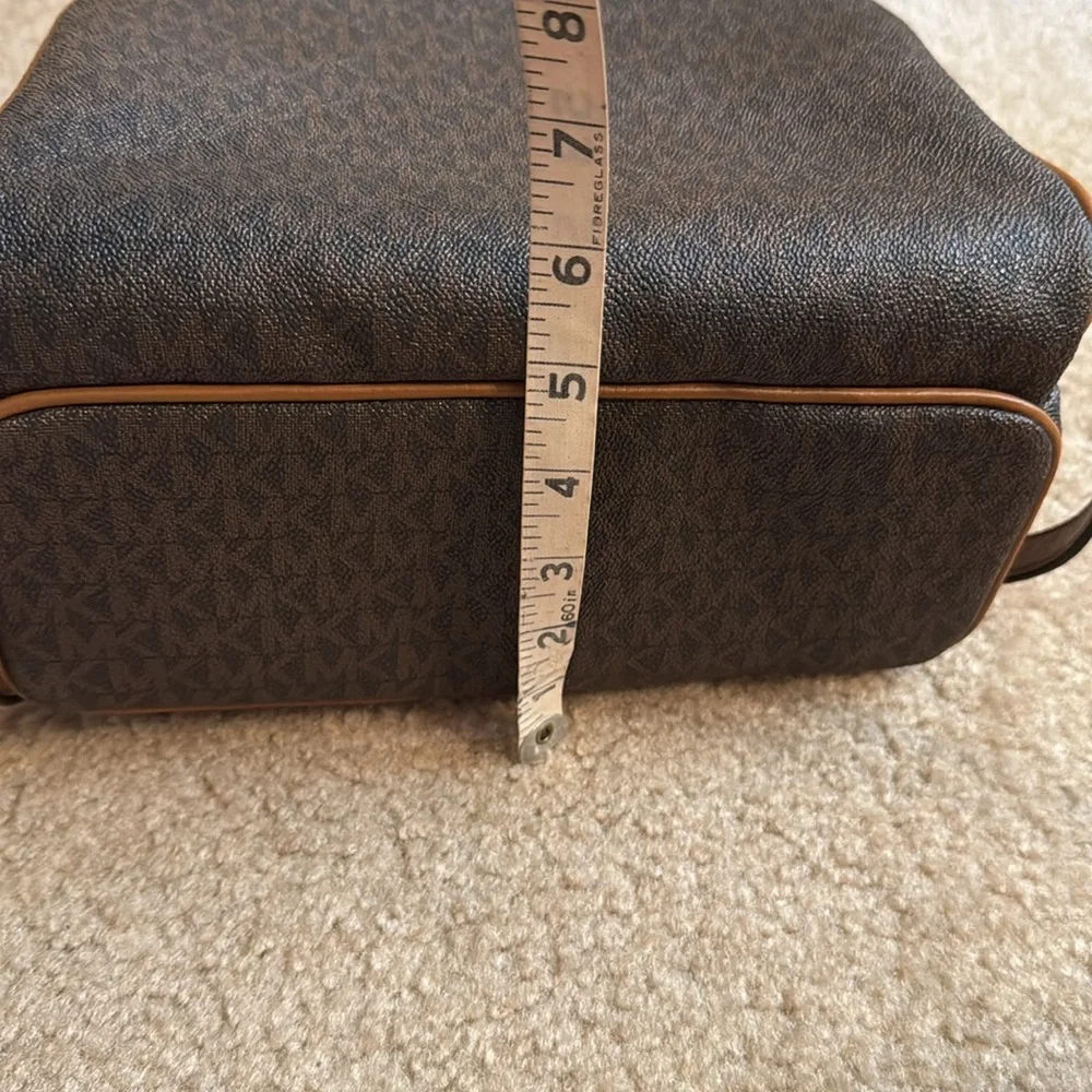 Michael Kors Brown Monogrammed Backpack - Picture 10 of 13